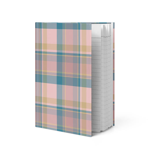 Pink Plaid Hardcover Journal Matte