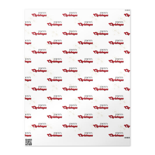 Merry Christmas wrapping paper roll