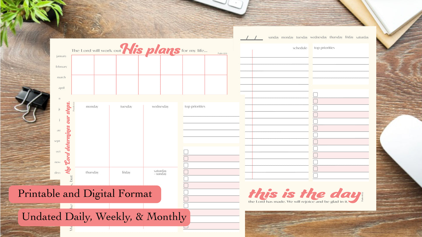 Digital and Printable Planners