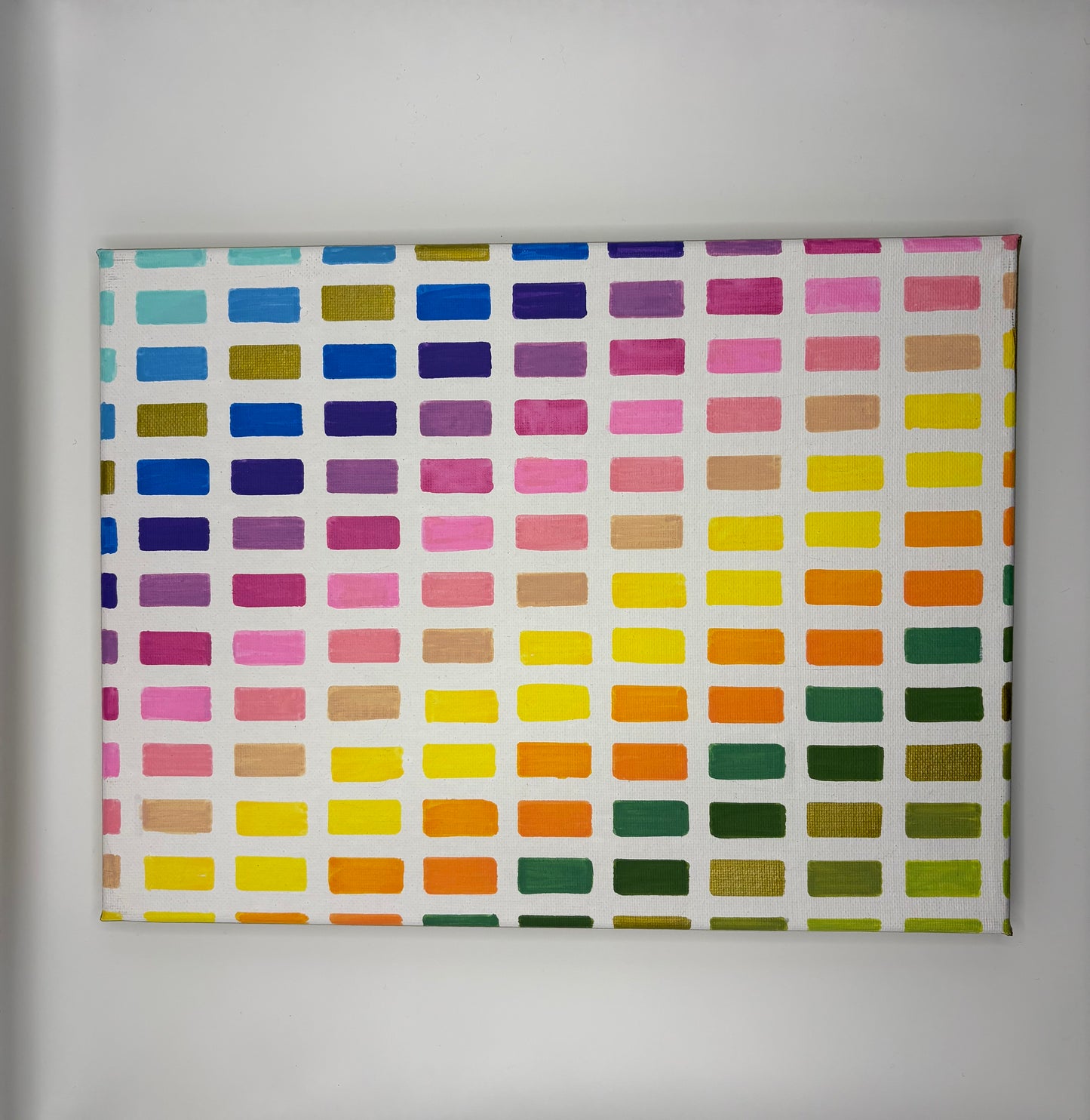 Multi-Color Grid Canvas 9" x 12"
