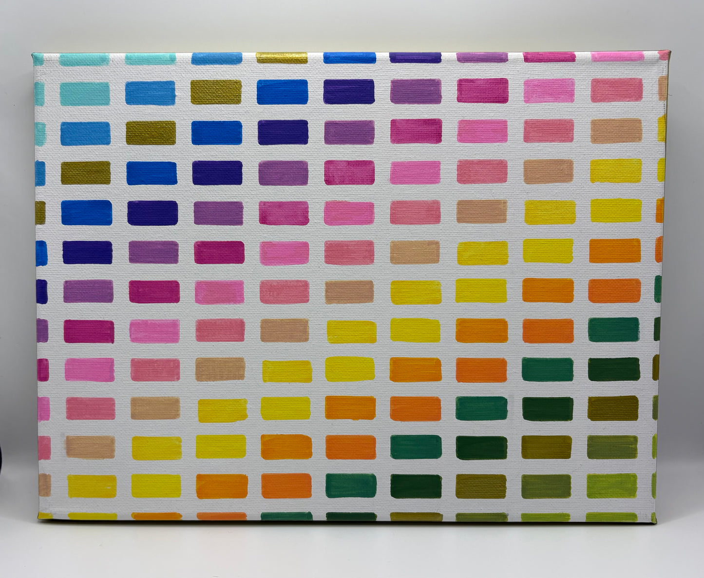 Multi-Color Grid Canvas 9" x 12"