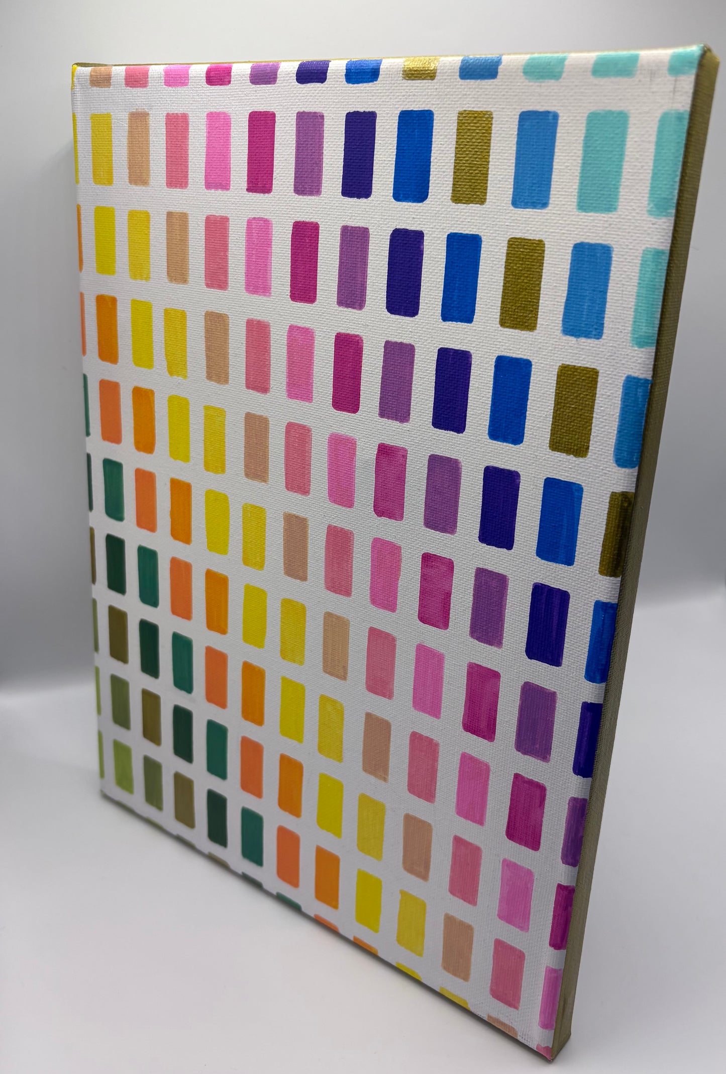 Multi-Color Grid Canvas 9" x 12"