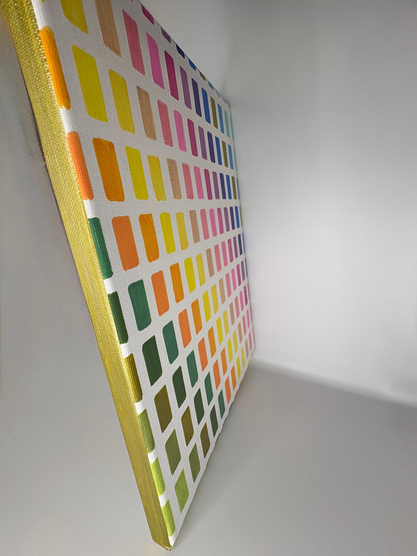 Multi-Color Grid Canvas 9" x 12"