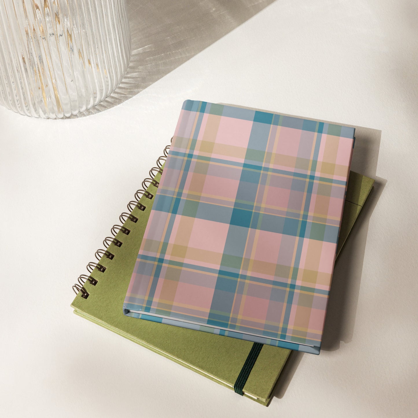 Pink Plaid Hardcover Journal Matte
