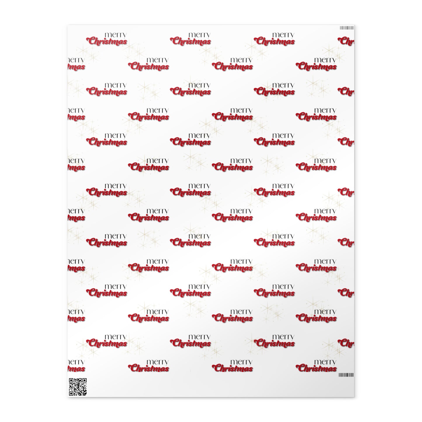 Merry Christmas wrapping paper roll