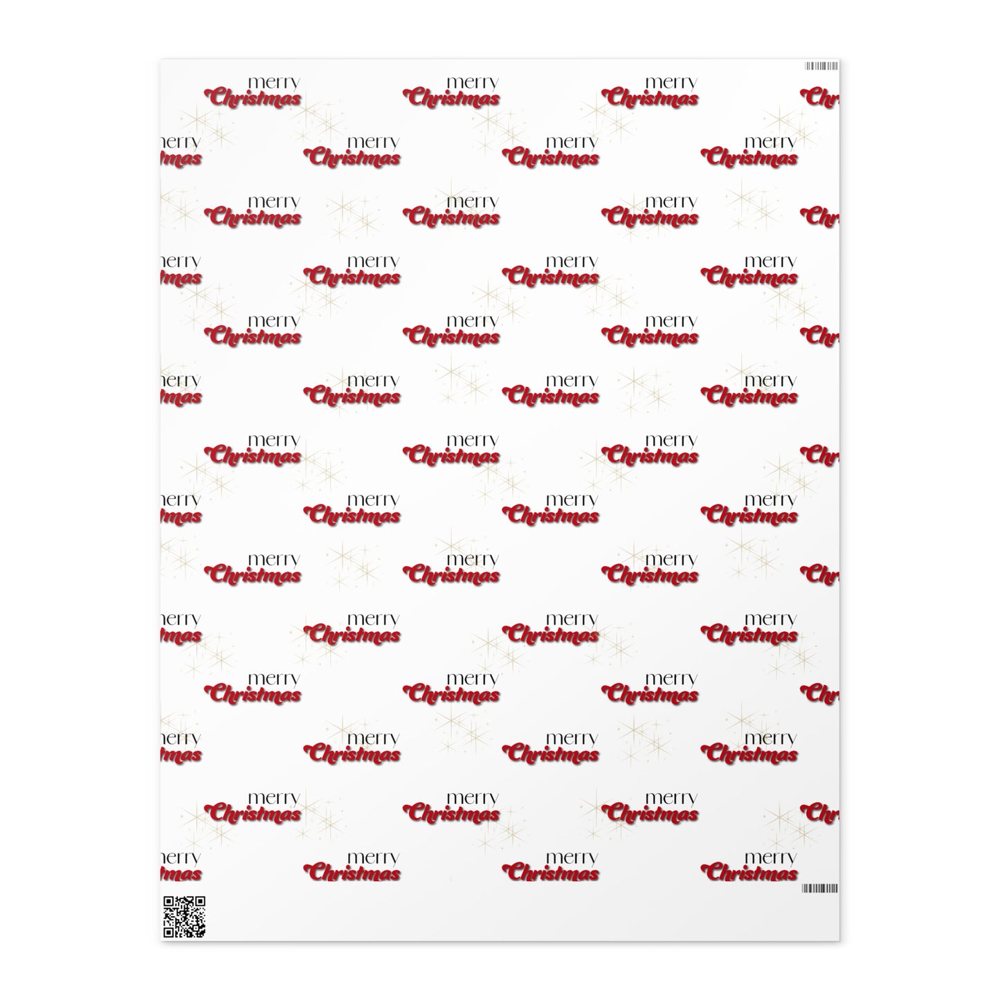 Merry Christmas wrapping paper roll